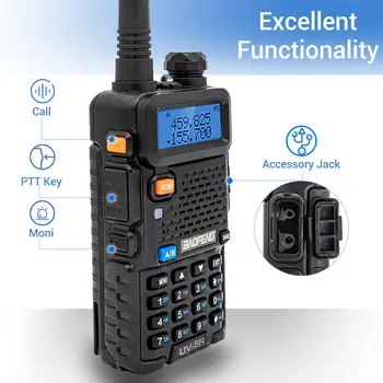 2PCS BAOFENG UV-5R Walkie Talkie Dual Band VHF UHF Two Way Radio Long Range 128CH VOX Handheld Transceiver UV5R UV 5R Ham Radio 3