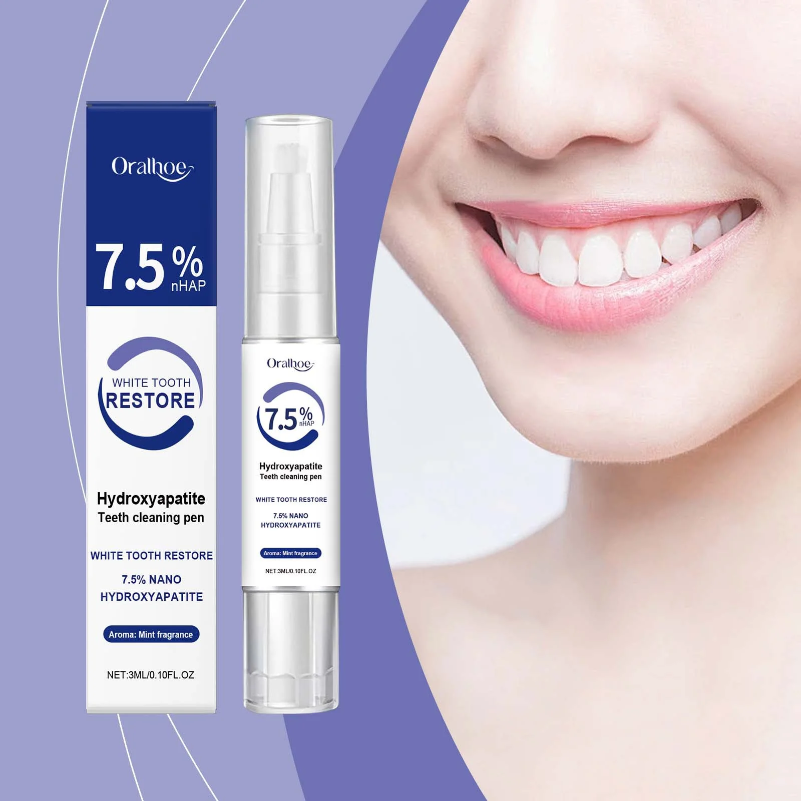 Hydroxyapatite Toothpaste Dental Plaque Stain Remover Cleaning Oral Fresh Breath Improve Sensitive Teeth Whitening Tooth Gel Pen for Teeth Whitening Product Teeth Health Product