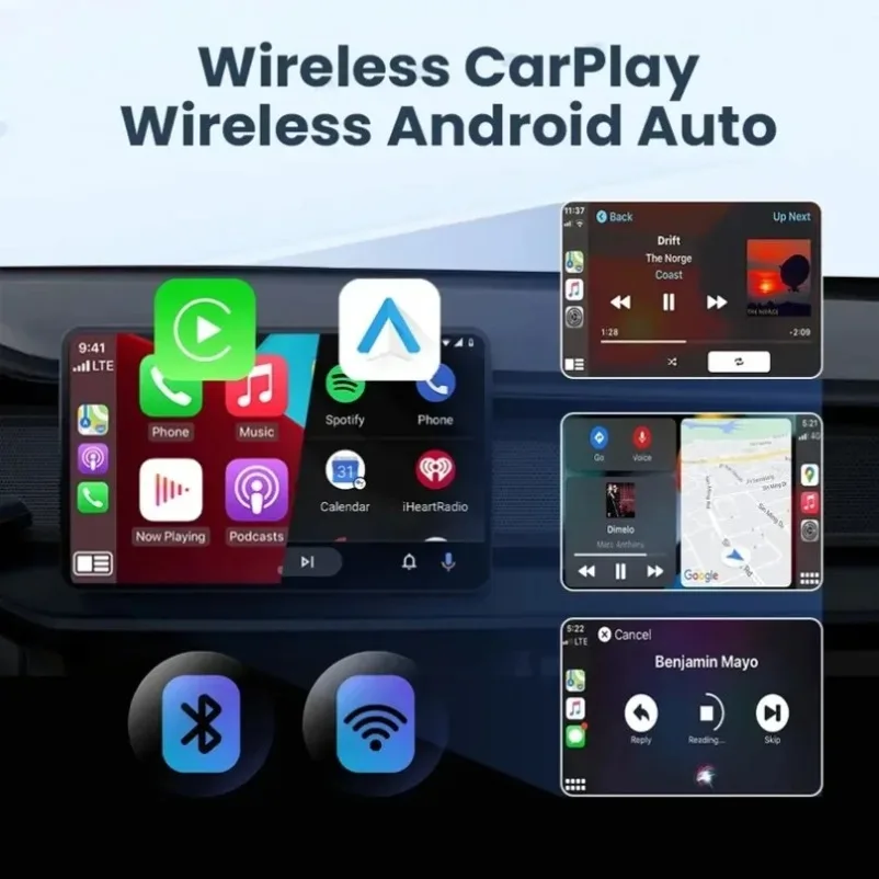 2 in 1 Carplay Android Auto Wireless Adapter for OEM Car Stereo