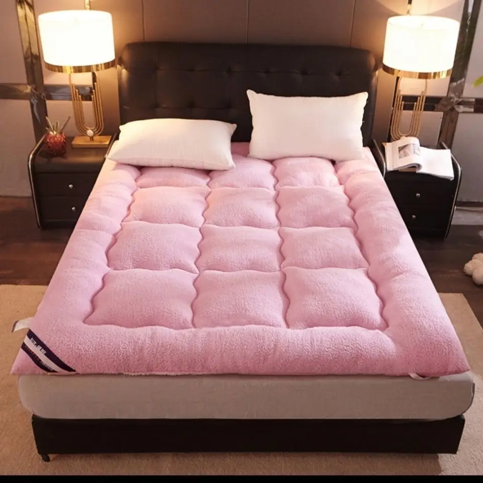 

8-10cm Thick Lamb Down Winter Warm Thick Mattress Topper Futon Upholstery Sleeping Pad Quilt Tatami Mattress Lamb Cashmere Pad