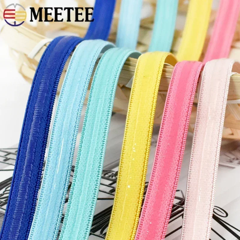 5/10/20M 10mm Non-slip Elastic Bands for Underwear Bra Silicone Strap Rubber Stretch Ribbon DIY Garment Sewing Accessories