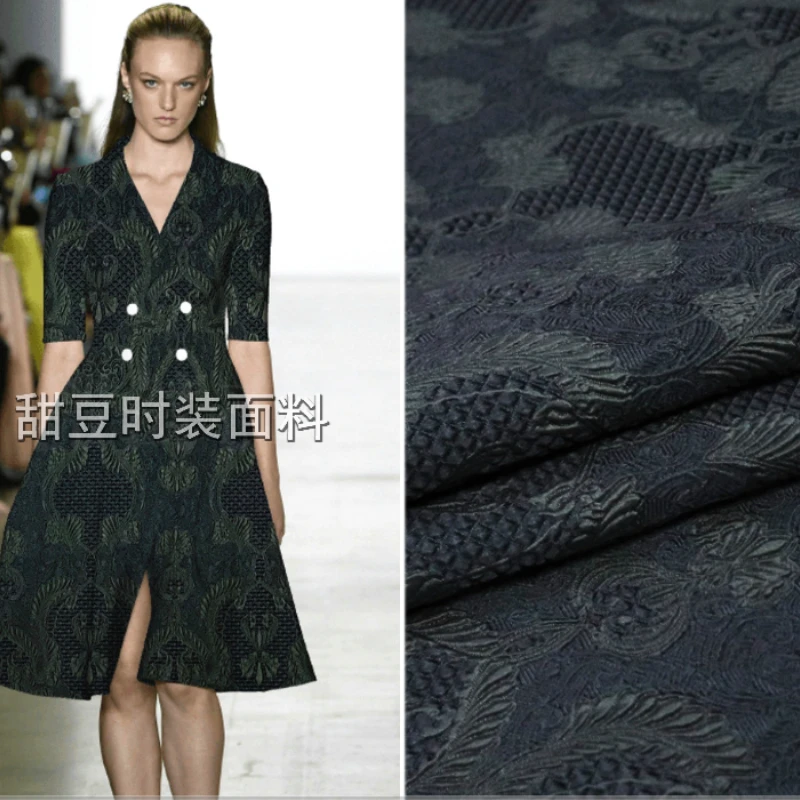 

Yarn Dyed Brocade Jacquard Fabric Vintage Palace Dark Grain Dress Spring and Summer European Brand Fashion Design Sewing Cloth