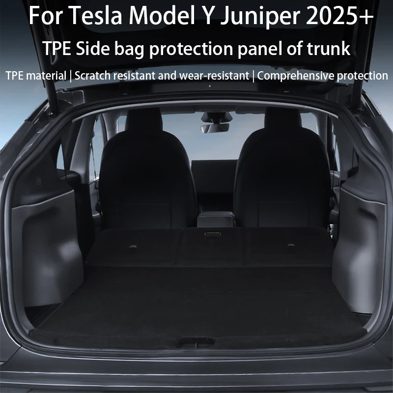 Model Y Juniper Rear Trunk Side Upper Protectors TPE Cargo Side Protec Covers For Tesla 2