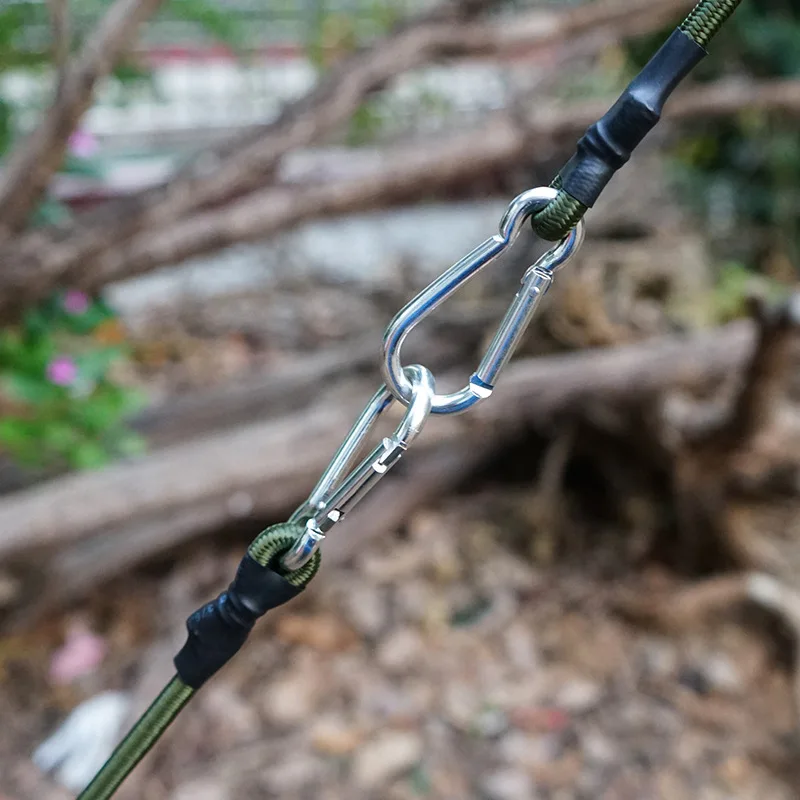 30120cm Heavy Duty Bungee Cord Tie Strap String with Carabiner Hooks