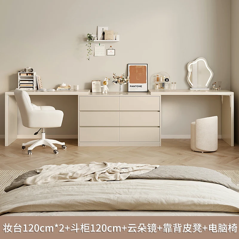 Tocador moderno con espejo blanco para dormitorio de niña, mueble de  almacenamiento para maquillaje, 74,5x40x cm - AliExpress