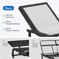 Adjustable Bed Frame Split King with Massage, Electric Bed Base Frame with Adjustable Legs, USB Ports, Wireless Remote 2
