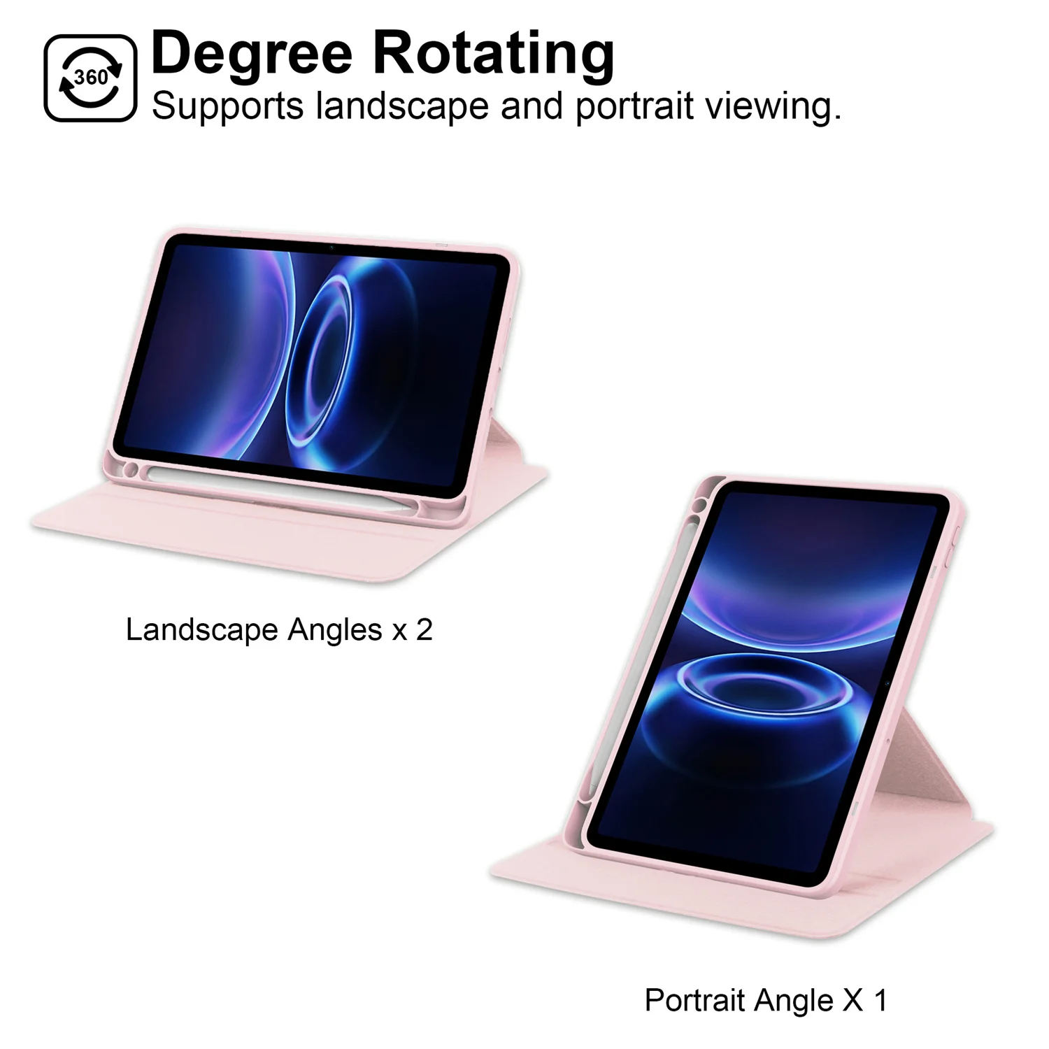 Versatile Rotating Tablet Case with Auto Sleep & Pen Holder - 9.7 Inch