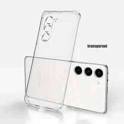 Shockproof Black Transparent Silicone Back Cover - S22 (JK clear)