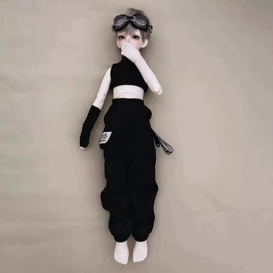 

New 1/4 Doll's Clothes for Male Female Bjd Doll Workwear Pants Sleeveless Top Diy Girl Toys Dress Up Doll Accessories, No Doll