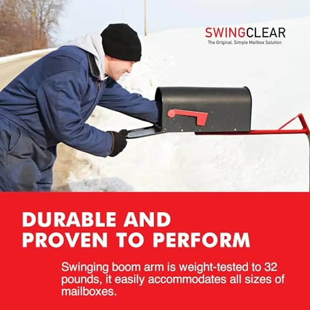 Steel SwingClear Mailbox Post Impact Resistance All-Steel Construction Powdercoat Finish USA Made