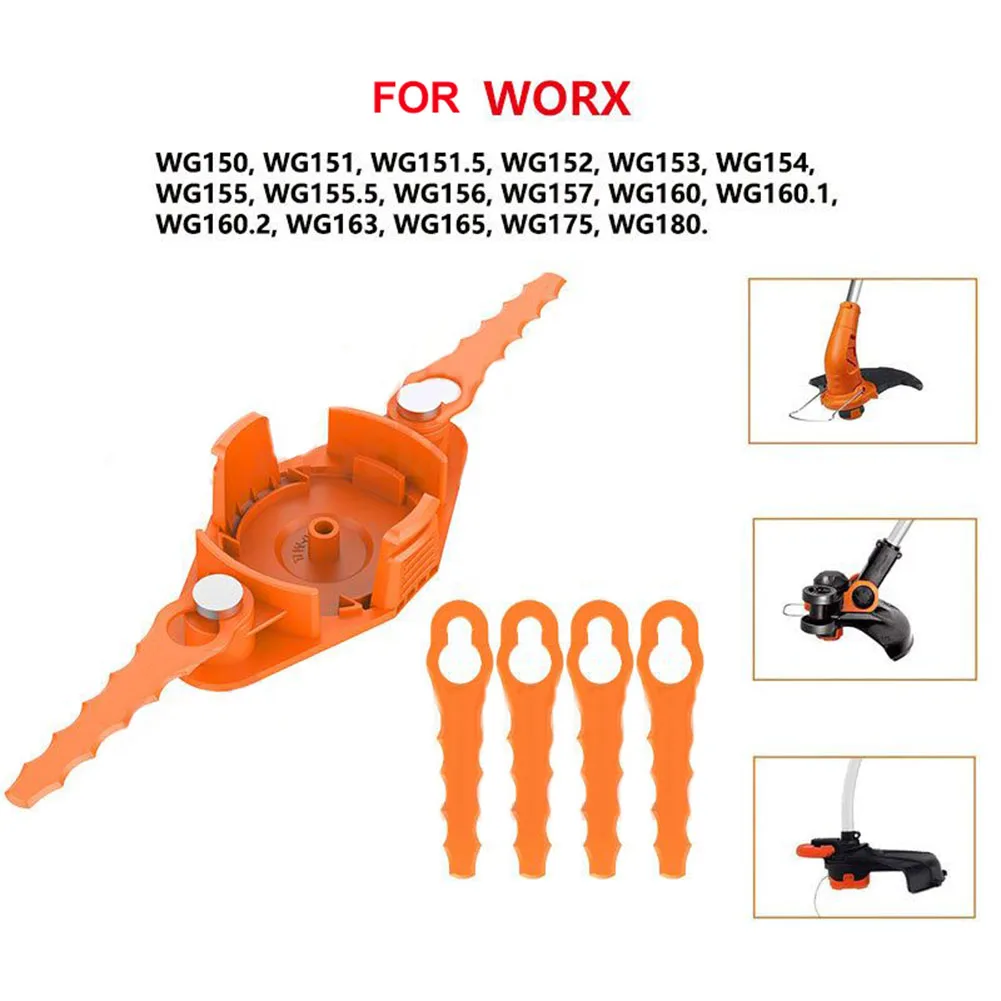 4PcsGrassCutterPlasticBladeLawnMowerFitForWorxWG150WG151