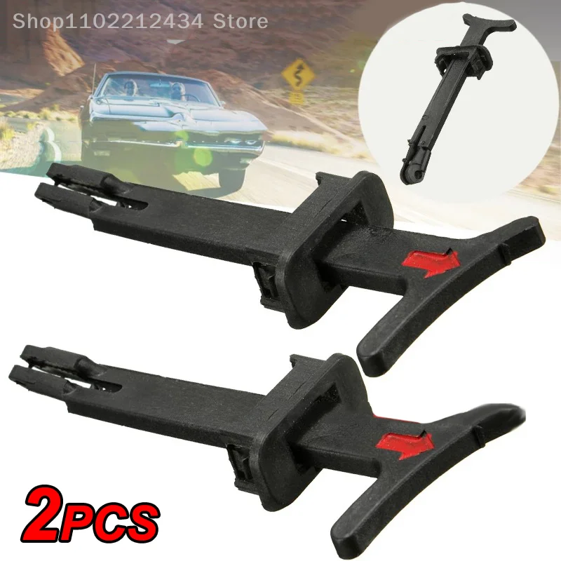 

2Pcs Black Bonnet Release Handle Rod Lock Latch Handle Pull Catch Clip Bonnet Fixture Hood Hood Puller