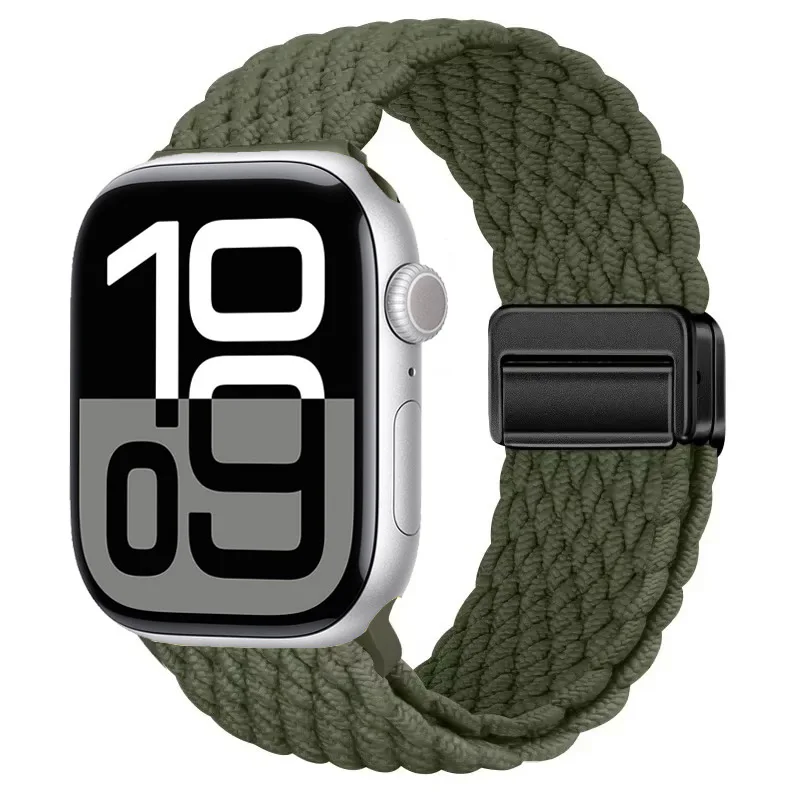 Nylon Braided Magnetic Strap for Apple Watch - Comfortable and Stylish Design