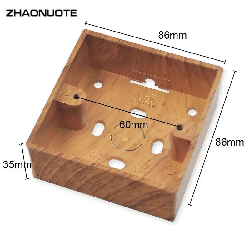 Retro Switch Outlet Bottom Box Wood Color 86 Type Switch Socket
