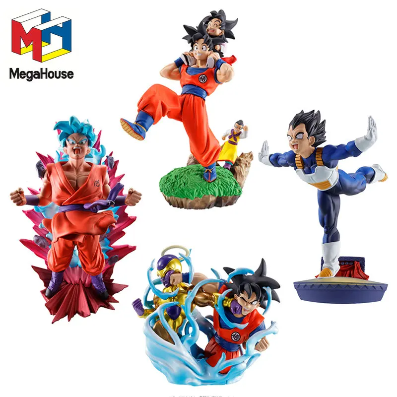 

MegaHouse Original MH Dragon Ball Super RE BIRTH Desktop Figure Son Goku Vegeta IV Frieza Anime Action Figure Toys for Children