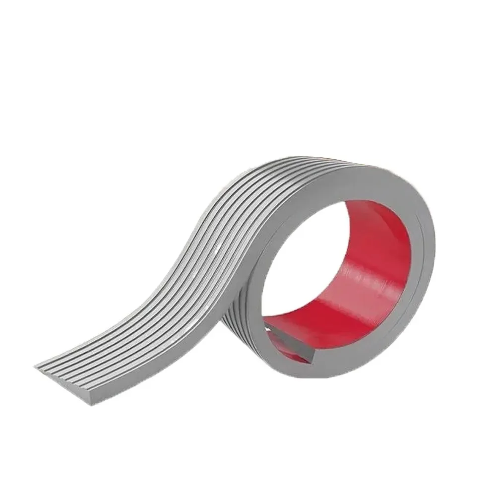 1PC 1m/39.37 אינץ 'מגן סף דלת עצמי דבק PVC גומי רמפה עמידה בשחיקה רצועת אנטי החלקה במדרגות