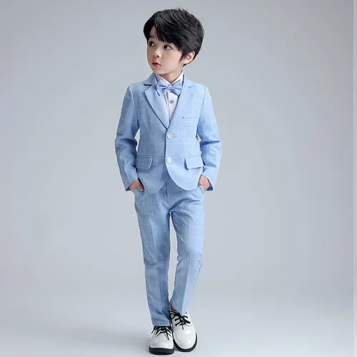 큰 소년 정장 생일 사진 정장, 어린이 블레이저 재킷 바지, 나비 넥타이 웨딩 드레스, 십대 정장, 어린이 졸업 의상 4