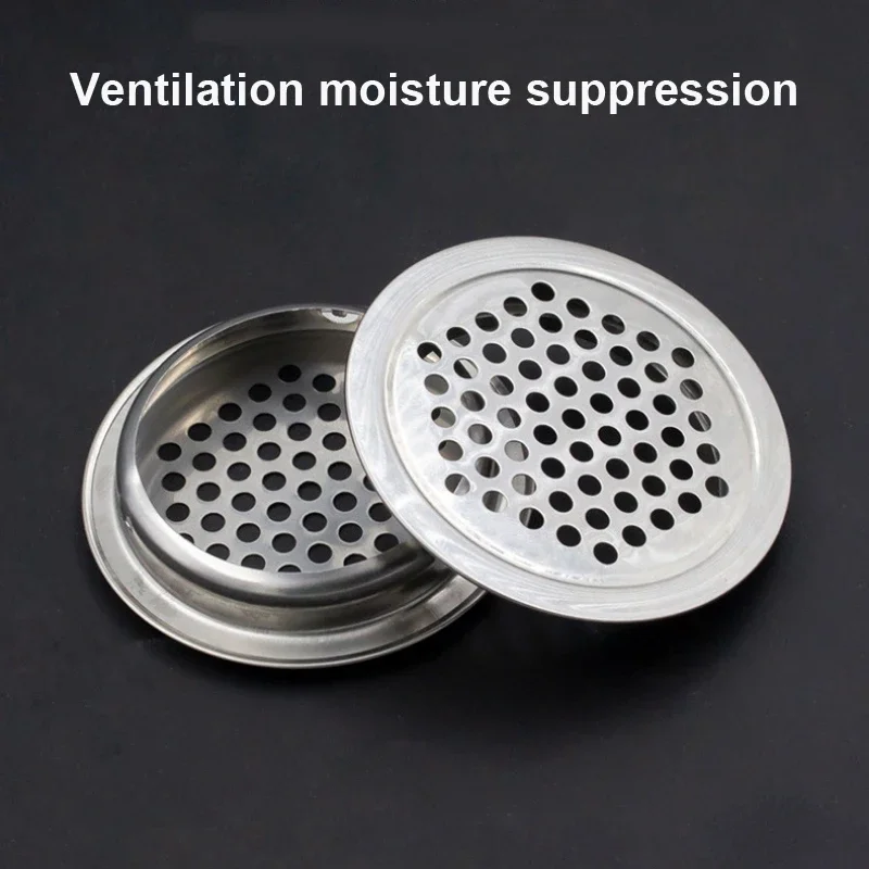 Thickened Cabinet Stainless Steel Air Vent Shoe Cabinet Breathing Hole Round Breathing Hole Cover Heat Dissipation 10pcs