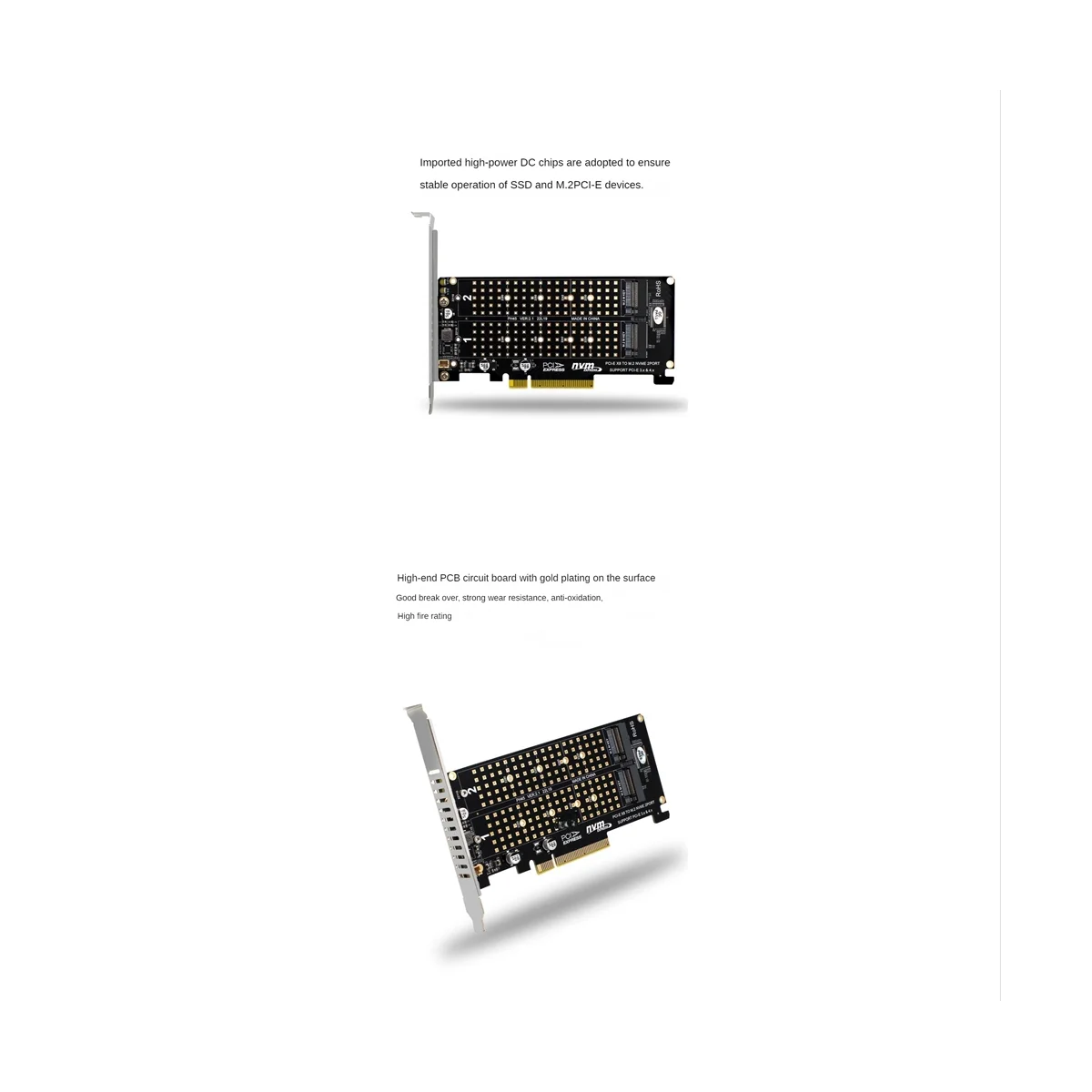 PCEM2-DC PCIe NVMe+SATA M.2 adapter