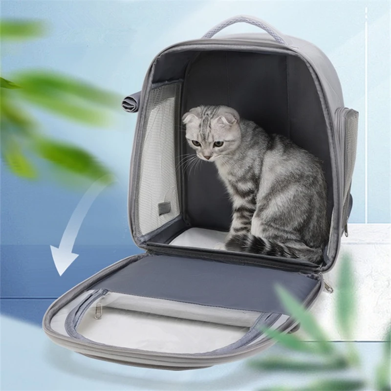 Nesitu High Quality Transparent Folding Pet Dogs Carrier Backpack Travel Cat Bag Outdoor Portable M5060 view 3