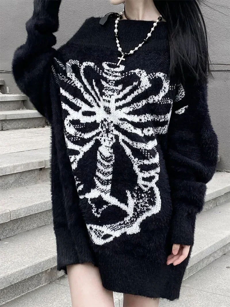 Suéter Gótico Mexicano Con Estampado De Calavera De Azúcar