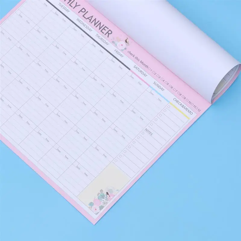Calendário Agenda Notebook Doces Semanal Diário Planner Memo Pad (cor aleatória)