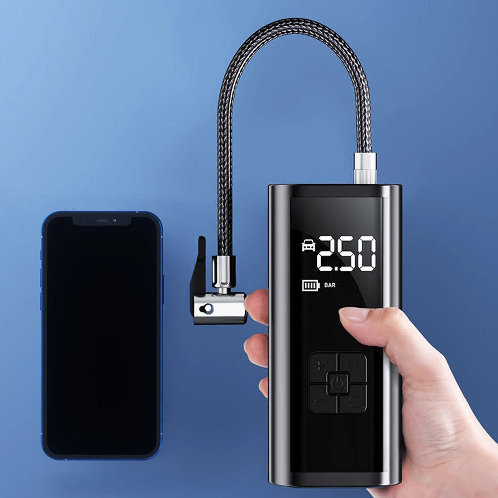 150PSI Wireless Car Air Pump Portable Air Compressor for Car Motorcycle Bicycle Ball Electric Tire Inflator with Digital Display