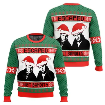 Christmas Ugly Sweater Little Devil at Home Surprise Expressions Funny Prints Christmas Gift Men's Winter Sweater Home Commute