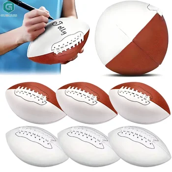 Autograph‑Ready White American Football Ball 1