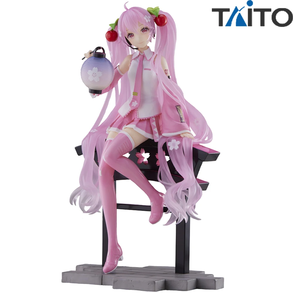 

Оригинальная экшн-фигурка Taito Hatsune Miku Sakura Miku в наличии, Коллекционная модель аниме в коробке, куклы, праздничный подарок