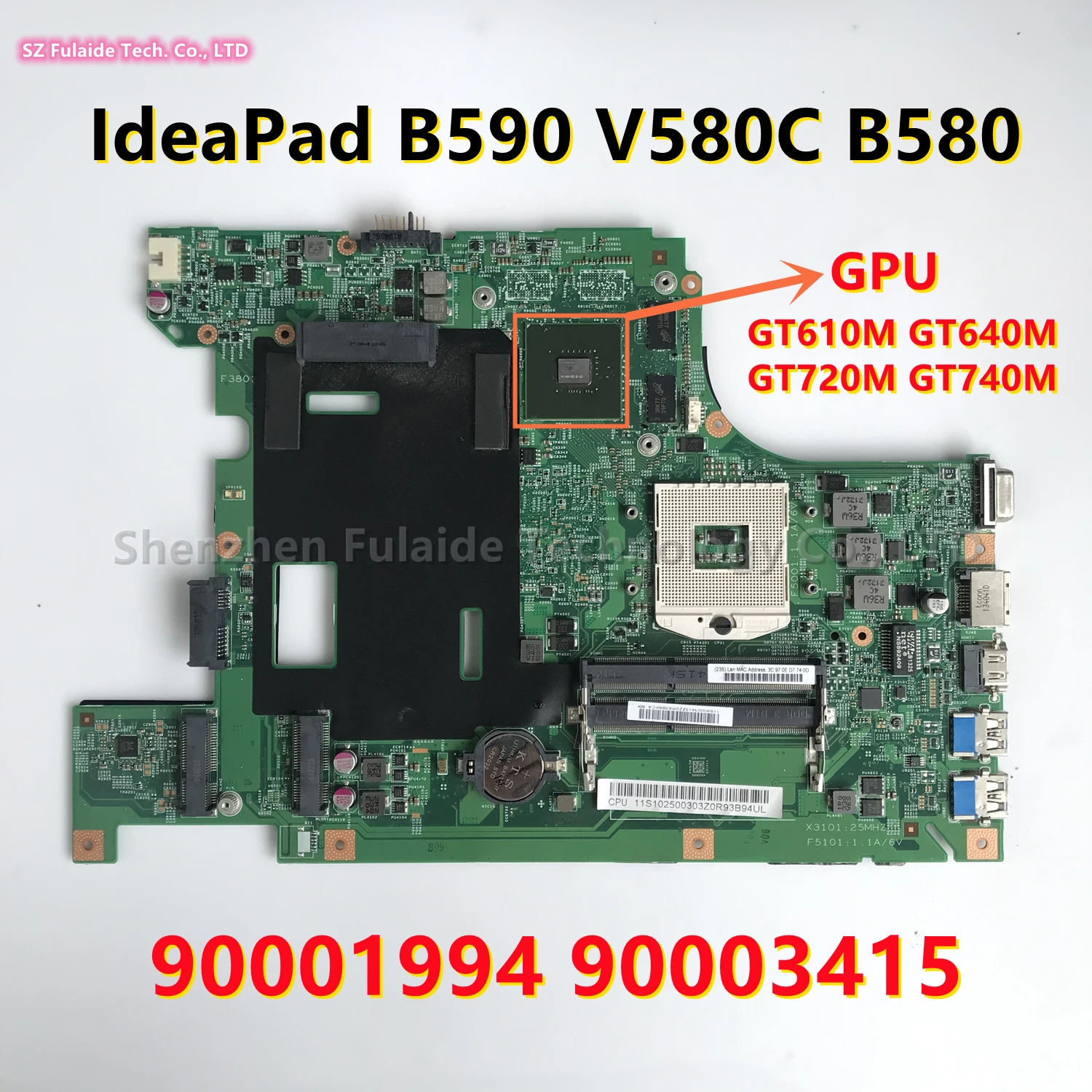 

90001994 90003415 материнская плата для ноутбука Lenovo IdeaPad B590 V580C B580 с GT610M GT620M GT720M GT740M 1 ГБ/2 ГБ GPU HM77 DDR3