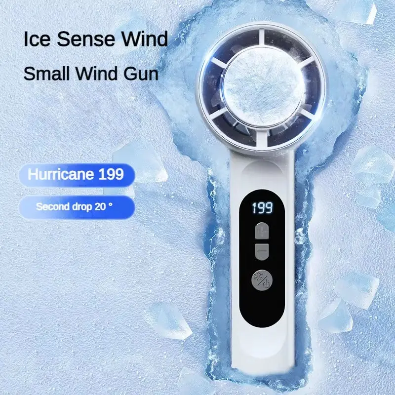 Portable Handheld USB Rechargeable Mini Fan - 199-Speed Cooling with Pocket Design for Travel, Concerts & Camping