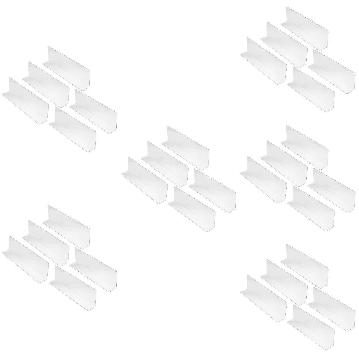 

30 Pcs Practical Shelf Dividers Supermarket Commodity Dividers L Shape Baffle