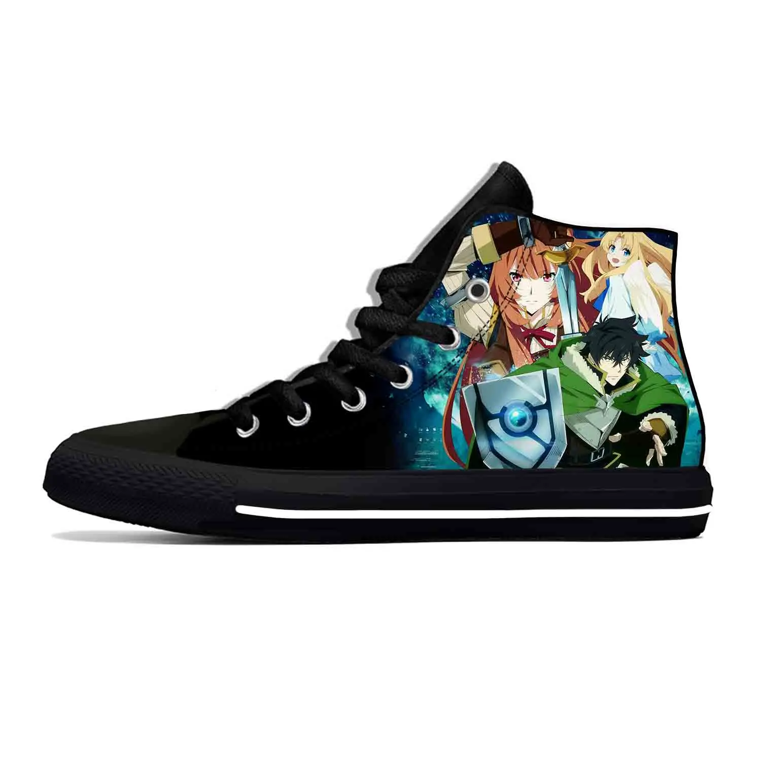 

Hot Anime The Rising Of The Shield Hero Raphtalia Casual Cloth Shoes High Top Lightweight Breathable 3D Print Men Women Sneakers