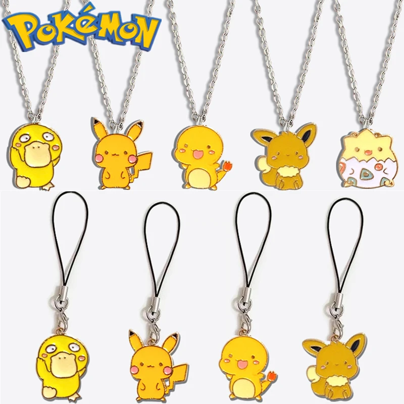 

Женский шнурок для Пикачу, короткий подвесной браслет для телефона, милый подарок на день рождения