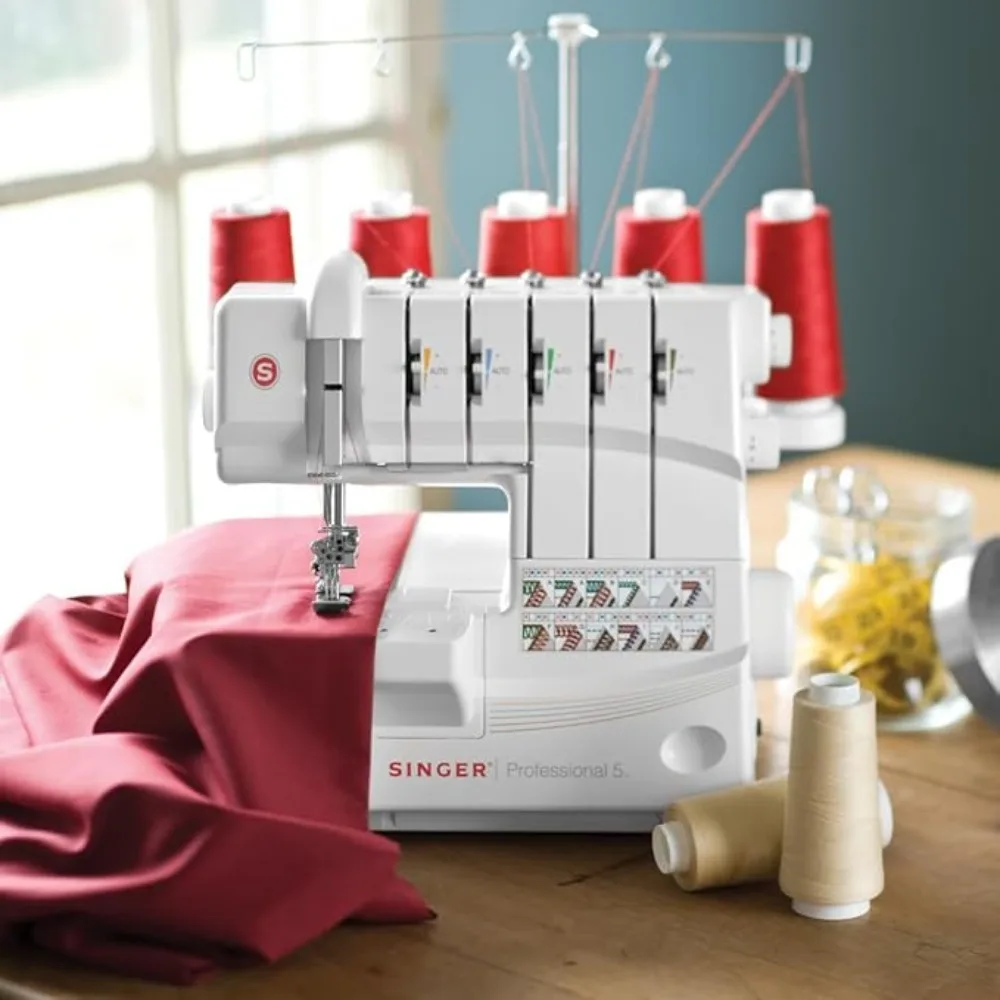 Professional 14T968DC Serger Overlock 2-3-4-5 Stitch Capability 1300 Stitches per minute Self Adjusting Sewing Made Easy
