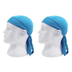 Unisex Quick - Dry Outdoor Sports Cycling Cap (Lake blue - 2pcs)