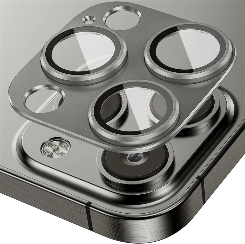3D Aluminum Metal Camera Tempered Glass Protector for IPhone 15 14 13 Pro Max 12 Mini Plus 14Pro 15Pro i15 Lens_vogarts.com