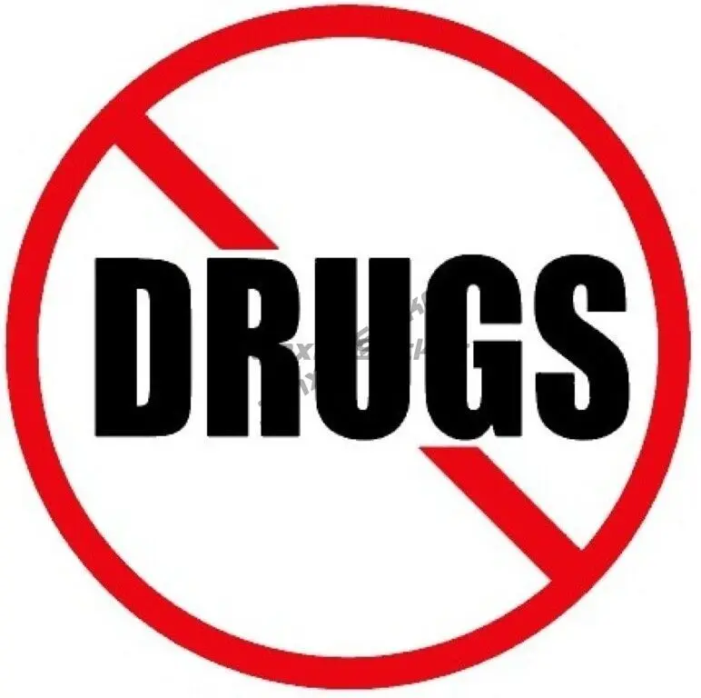 

NO DRUGS HARD HAT HELMET LAPTOP TOOLBOX STICKER Car and Accessories Ornaments Jdm Decor Robot Gadgets