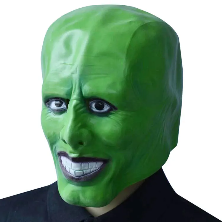 Christmas Jim Carrey The Mask Green Mask Cosplay Movie Costumes Ball
