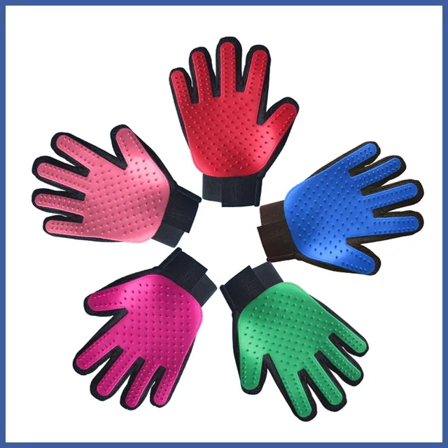 NONOR Rubber Pet Bath Brush Protection Silicone Cat Comb Glove Massage Grooming Dogs Cats supplies 4