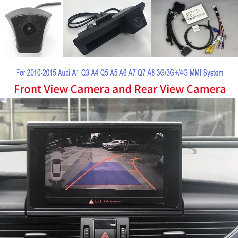 

Reverse Camera Interface Includes Front And Rear View Camera For Audi A1 A4 A5 A6 A7 A8 Q3 Q5 Q7 3G MMI With Parking Guidelines