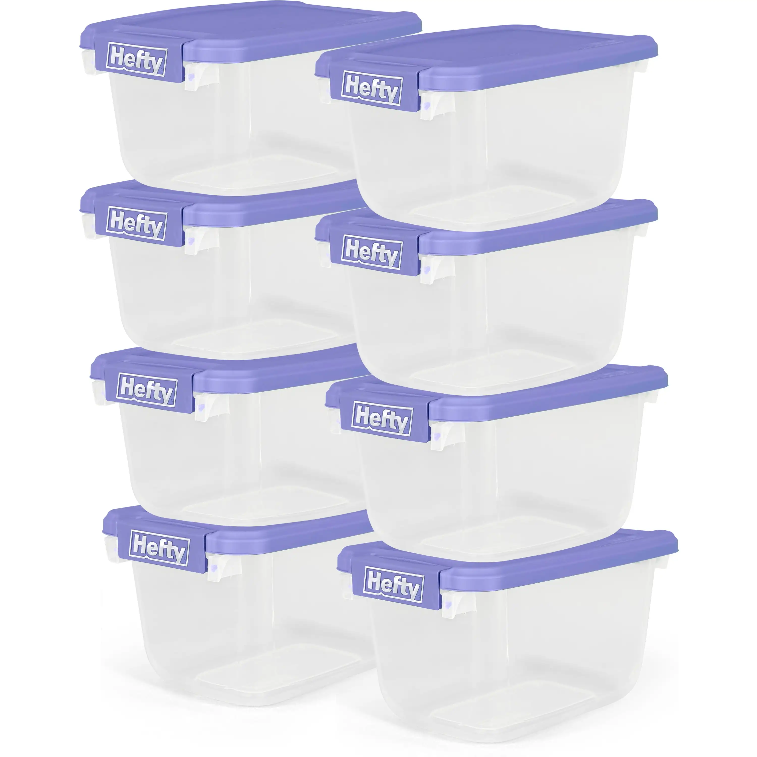 

Hefty 6.5-qt Clear Storage Bin with Blue Lid, 8 Pack
