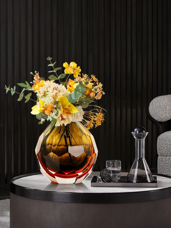 高品質の装飾が施されたガラスの花瓶,素晴らしいオファー