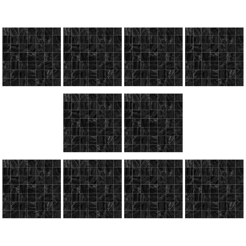 

10 Pcs Wall Sticker Mosaic Tile Stickers Home Decor Peel Pvc Backsplash Kitchen