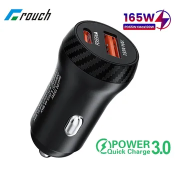 Caricabatteria da auto da 100W ricarica Super veloce PD65W USB tipo C caricabatteria da auto adattatore di ricarica rapida per iphone Samsung Huawei Xiaomi