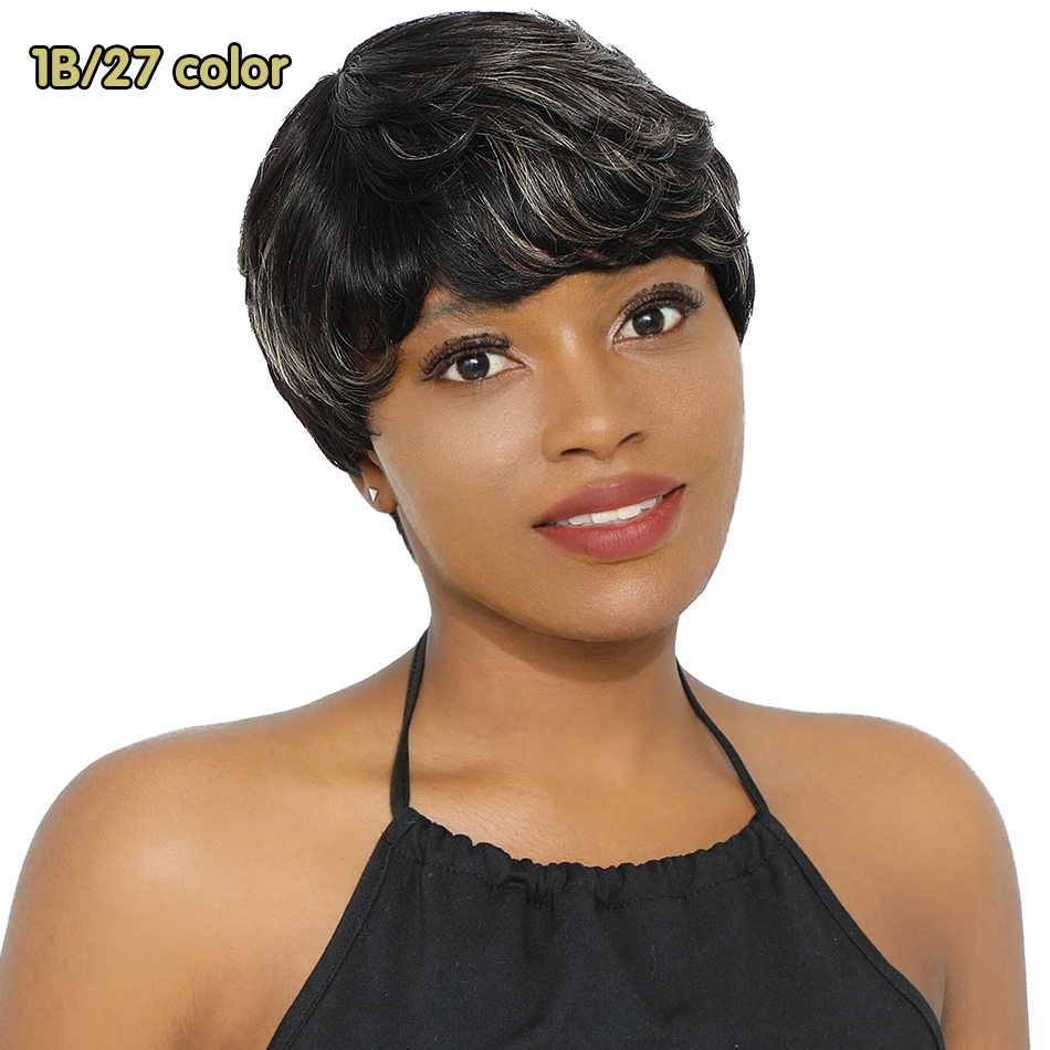 Parrucca Donna Capelli Veri Umani Curly Human Hair Wigs Parrucca Bob Corto Con Frangia For Donne Parrucche Capelli Veri Corti Nero Naturale 10 Pollici - Foto 7