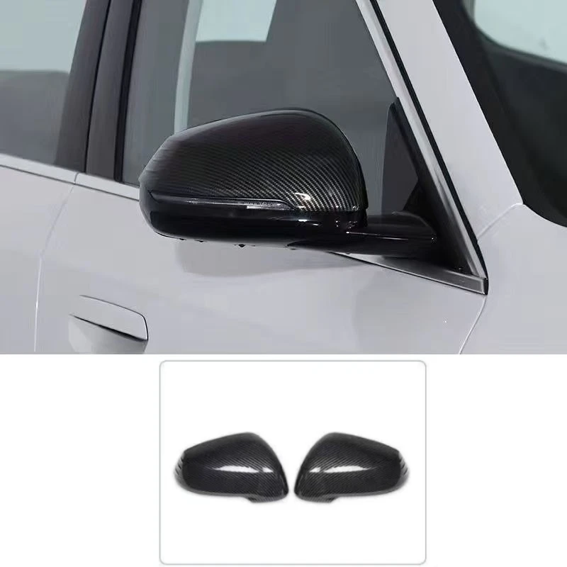 BMW X1 iX1 U11 2023 카본 파이버 사이드 미러 커버, 리어 뷰 미러 캡 보호 쉘, 직접 장착 업그레이드, 글로시 블랙