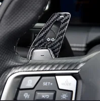 LHD RHD Real Carbon Fiber Interior Steering Wheel Shift Paddle Shifter Extension Modification Decoration For Ford Mustang 2024 2