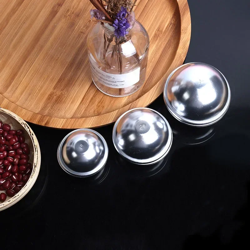 1Pcs Round Aluminium Alloy Bath Bomb Molds DIY Tool Salt Ball Homemade Crafting Semicircle Sphere Shell Metal Bath Tool Mold Bath Bomb Mold